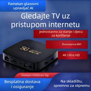 Set-top box Bluetoothom, Wi-Fi, 4K izlazom, Android, 8 GB memorije
