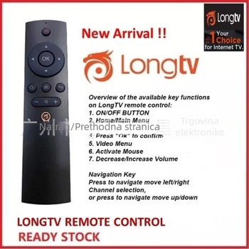Daljinski upravljač za LONG TV Top Box, model LONG TV, domet prijenosa 10, za TV