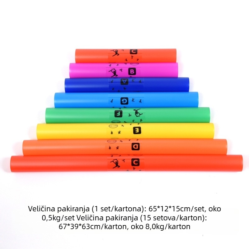 Orff glazbene cijevi za djecu, osmitonke cijevi, model 0001, 15 setova u kutiji