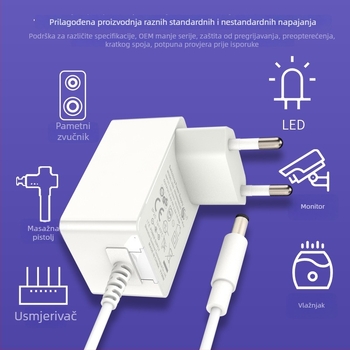 Napajanje za digitalni okvir za fotografije – izlazi 12V 1.5A, 9V 2A, 5V 3A; ulaz 100–240V; CE certifikat; model XSD-1201500DEUD