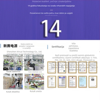 Napajanje za digitalni okvir za fotografije – izlazi 12V 1.5A, 9V 2A, 5V 3A; ulaz 100–240V; CE certifikat; model XSD-1201500DEUD