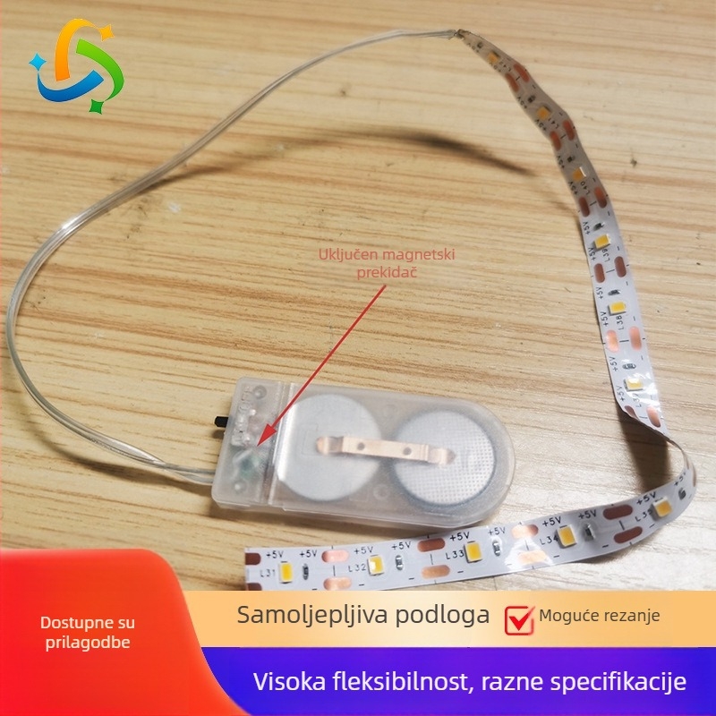LED trak s magnetskim prekidačem, 60 LED 2835, 5V napajanje, kut snopa 120°, dimanje putem vanjskog upravljača