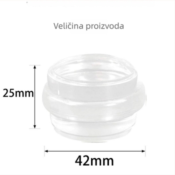Stoper za vrata, akrilni cilindar, samoljepljiv, podna montaža, prozirna sjajna površina, model Prozirni cilindar 1