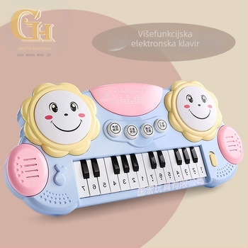 Elektronički organ-igračka za ranu edukaciju s bubnjem i svjetlosnom glazbom - plastika, GH, za djecu 4–6 godina
