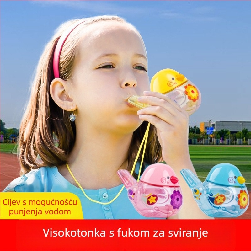 Obrazovna igračka: plastična zviždaljka vodna ptica, za djecu od 0–3 godine, razvija vid, hvatanje, koordinaciju ruka-oko i sluh