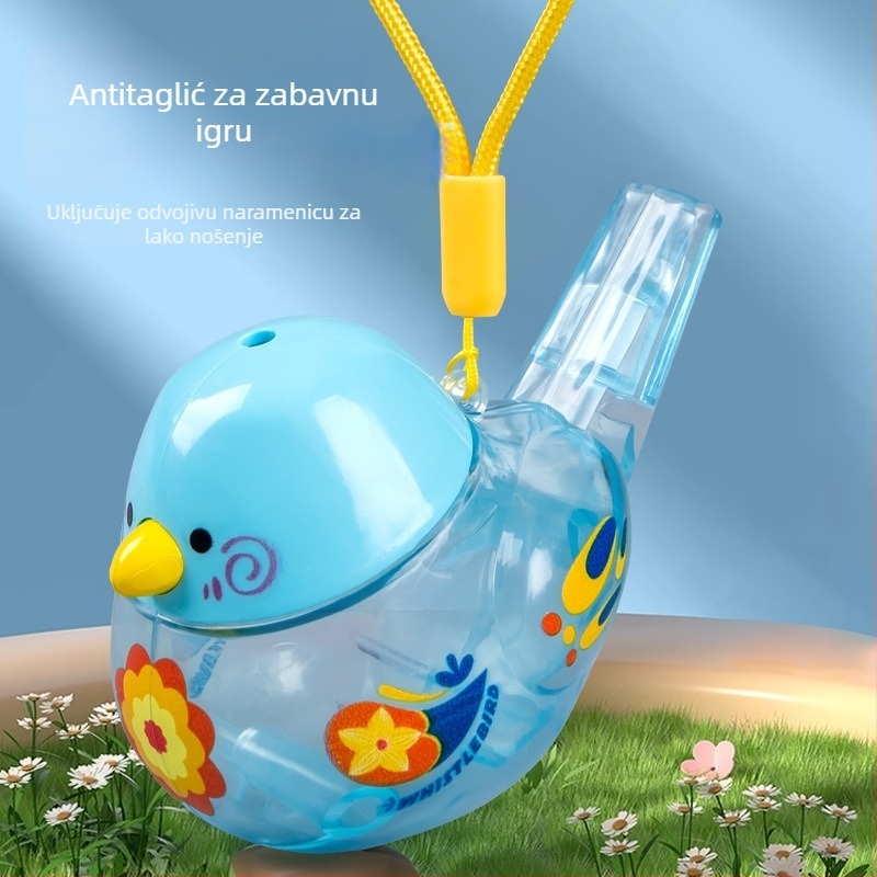 Obrazovna igračka: plastična zviždaljka vodna ptica, za djecu od 0–3 godine, razvija vid, hvatanje, koordinaciju ruka-oko i sluh