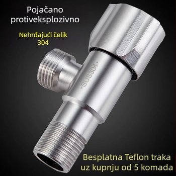 304 nehrđajući čelik kutni ventil za tople i hladne vode, ručna ugradnja, tlak 1.0 MPa, unutarnji promjer 100
