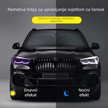 TPU zaštitni film za svjetla automobila i motocikla – mijenja boju po svjetlu, proziran, kontrola svjetla