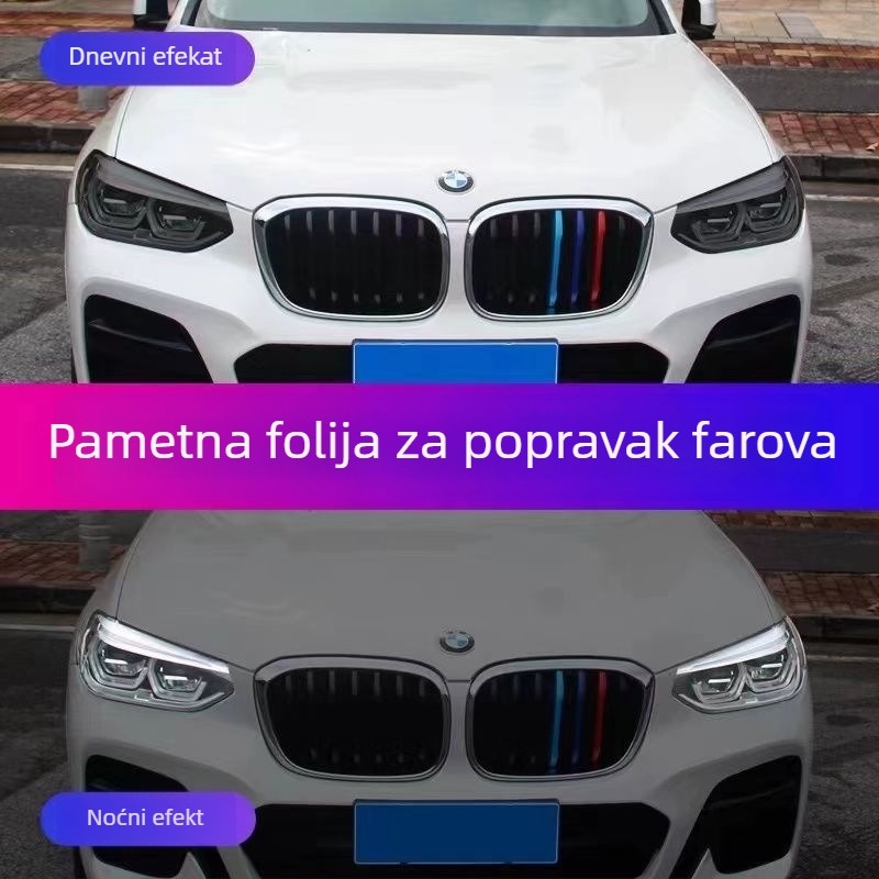 TPU zaštitni film za svjetla automobila i motocikla – mijenja boju po svjetlu, proziran, kontrola svjetla