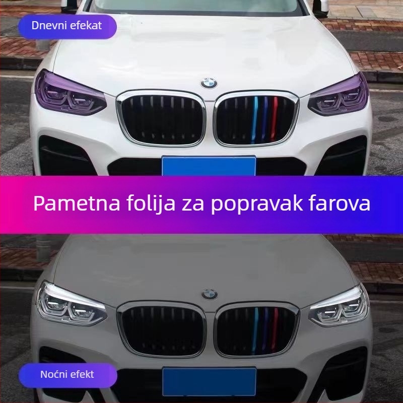 TPU zaštitni film za svjetla automobila i motocikla – mijenja boju po svjetlu, proziran, kontrola svjetla
