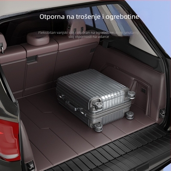 Mat za prtljažnik Toyota Highlander s 7 mjesta – potpuno obuhvatna, prilagodljiva, Materijal: TPE+XPE s protukliznim slojem, Šifra: 71003
