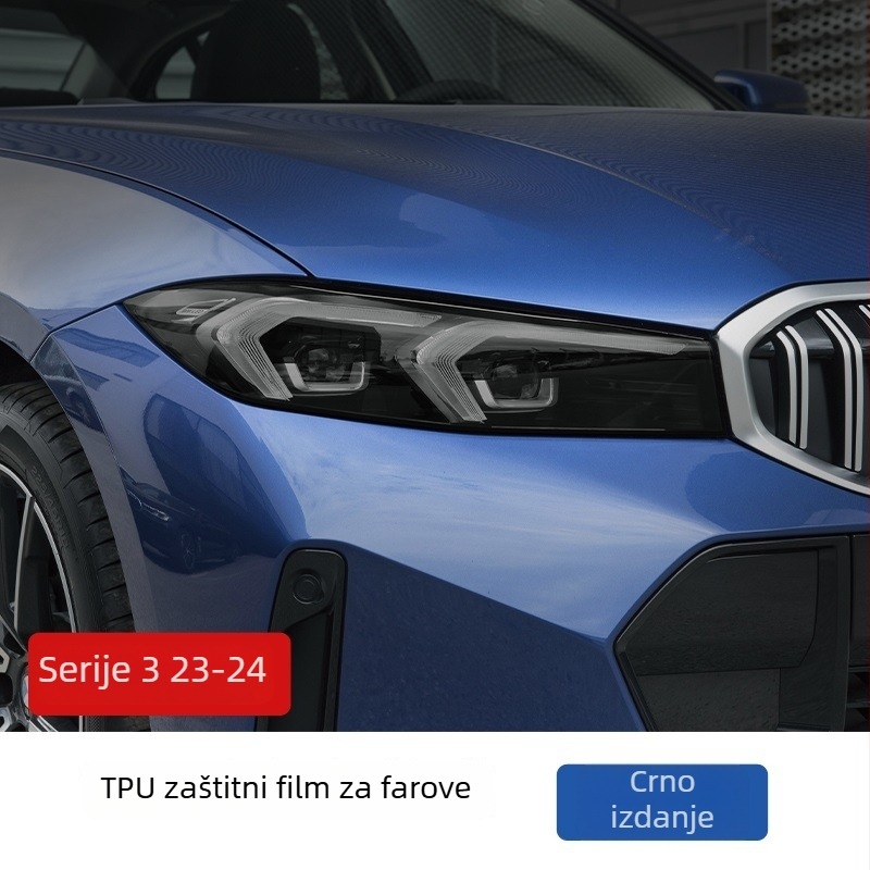Film za farove BMW 3. serije (2013-2024): tamni zaštitni film za farove, popravak ogrebotina, otpornost na ogrebotine, film za promjenu boje
