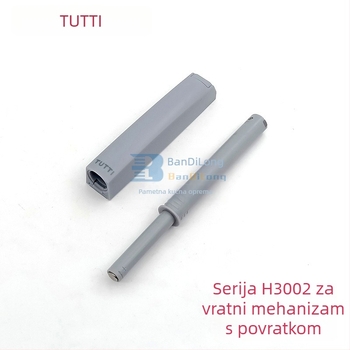 Tutti H3002 uređaj za vrata ormara s pritiskom i povratkom – plast, 30N, moderan minimalistički stil
