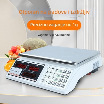Elektronička vaga za komercijalnu upotrebu 30 kg/40 kg – mjerenje, određivanje cijene i brojanje