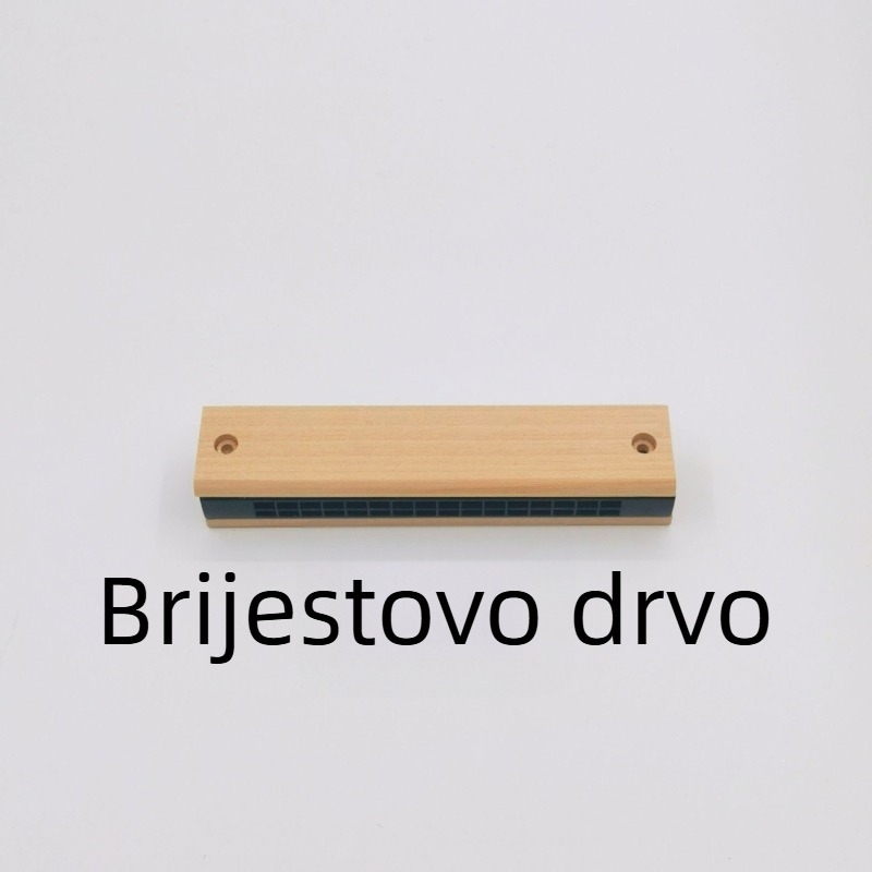 Harmonika – drvena, dvostrukog reda, 16 rupa, kromatska, model H56, edukativna igračka