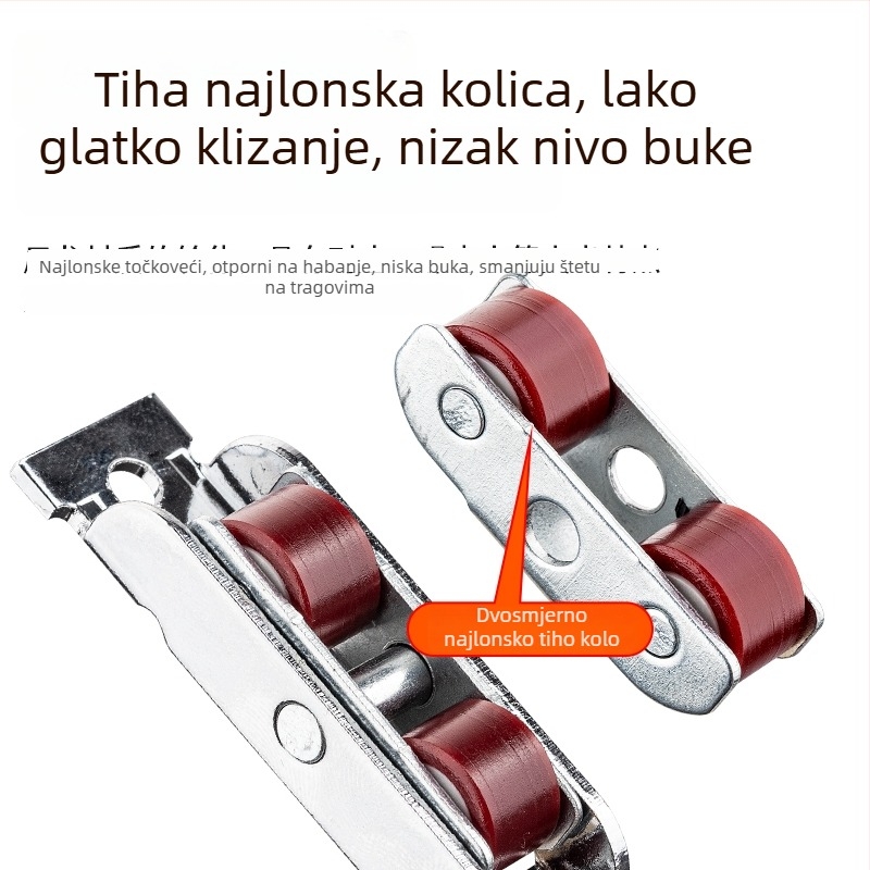 Kuglice za vrata i prozore, model 8088, najlonski koluti, komplet od 4 komada