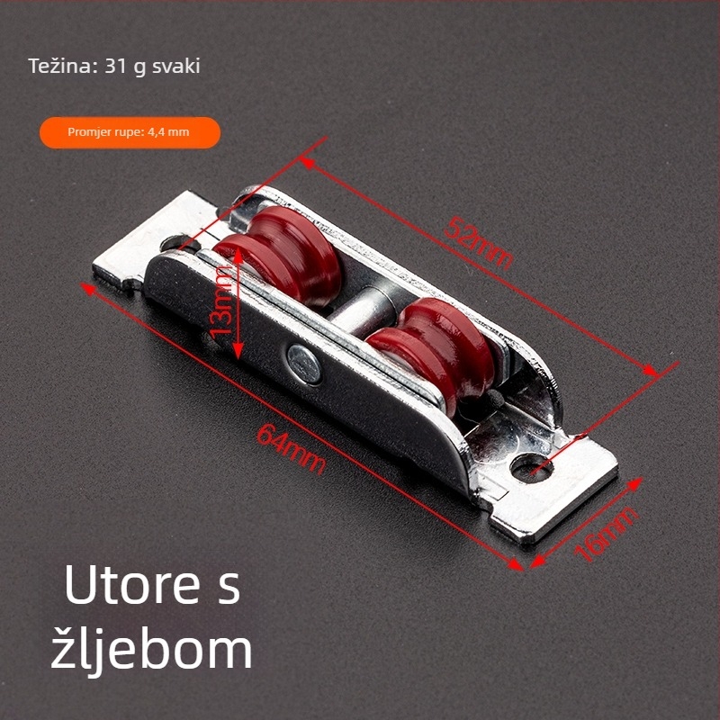 Kuglice za vrata i prozore, model 8088, najlonski koluti, komplet od 4 komada