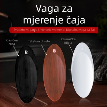 CZ200 Visoko precizna elektronička vaga za čaj s drvenim uzorkom, 0,1–200 g, 17 × 7 cm, punjiva