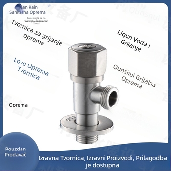 Zidni kutni ventil od nehrđajućeg čelika 304 | Model LQ-4201 | Materijal: 304 | Radni tlak: 1.6 MPa | Primjena: voda i ulje