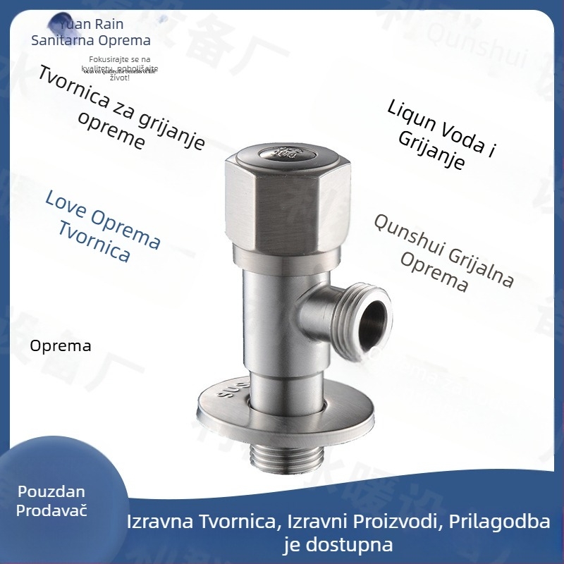 Zidni kutni ventil od nehrđajućeg čelika 304 | Model LQ-4201 | Materijal: 304 | Radni tlak: 1.6 MPa | Primjena: voda i ulje