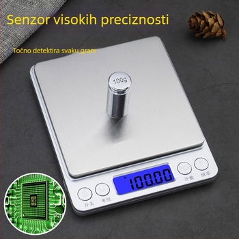 CHANGXIE KZ-I2000 Prijenosna digitalna vaga, 0,01 g za nakit i kuhinju, kompaktna mini kuhinjska vaga