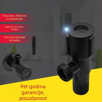 Kutni ventil od nehrđajućeg čelika 304, model JF-G01, unutarnji promjer 20 mm, navojni priključak, za ispiranje WC-a