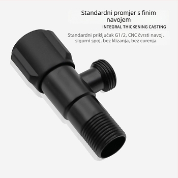 Kutni ventil od nehrđajućeg čelika 304, model JF-G01, unutarnji promjer 20 mm, navojni priključak, za ispiranje WC-a