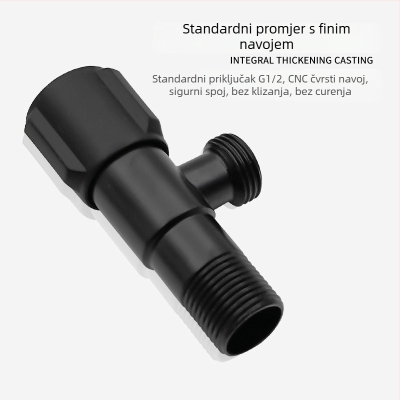 Kutni ventil od nehrđajućeg čelika 304, model JF-G01, unutarnji promjer 20 mm, navojni priključak, za ispiranje WC-a