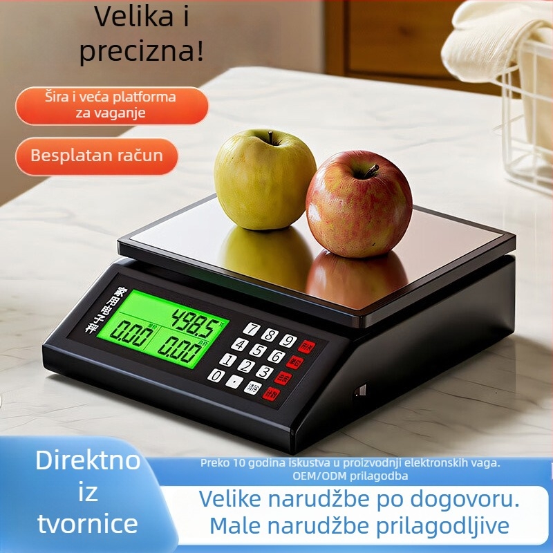 Ekstra velika digitalna kuhinjska vaga visoke preciznosti – za pečenje, začinsko bilje i voće