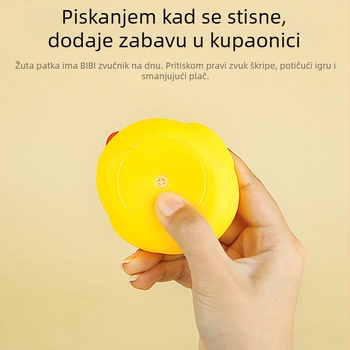 Vodena igračka Tongmeng: žuta patka sa zvukom, vinilni materijal, za kupanje i igru u vodi; uzrast 15–35