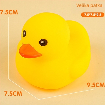 Vodena igračka Tongmeng: žuta patka sa zvukom, vinilni materijal, za kupanje i igru u vodi; uzrast 15–35