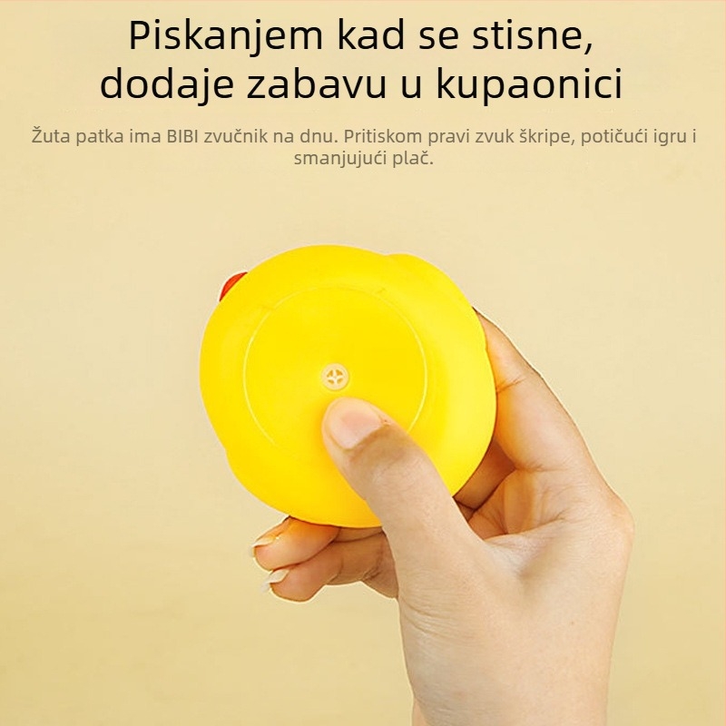 Vodena igračka Tongmeng: žuta patka sa zvukom, vinilni materijal, za kupanje i igru u vodi; uzrast 15–35