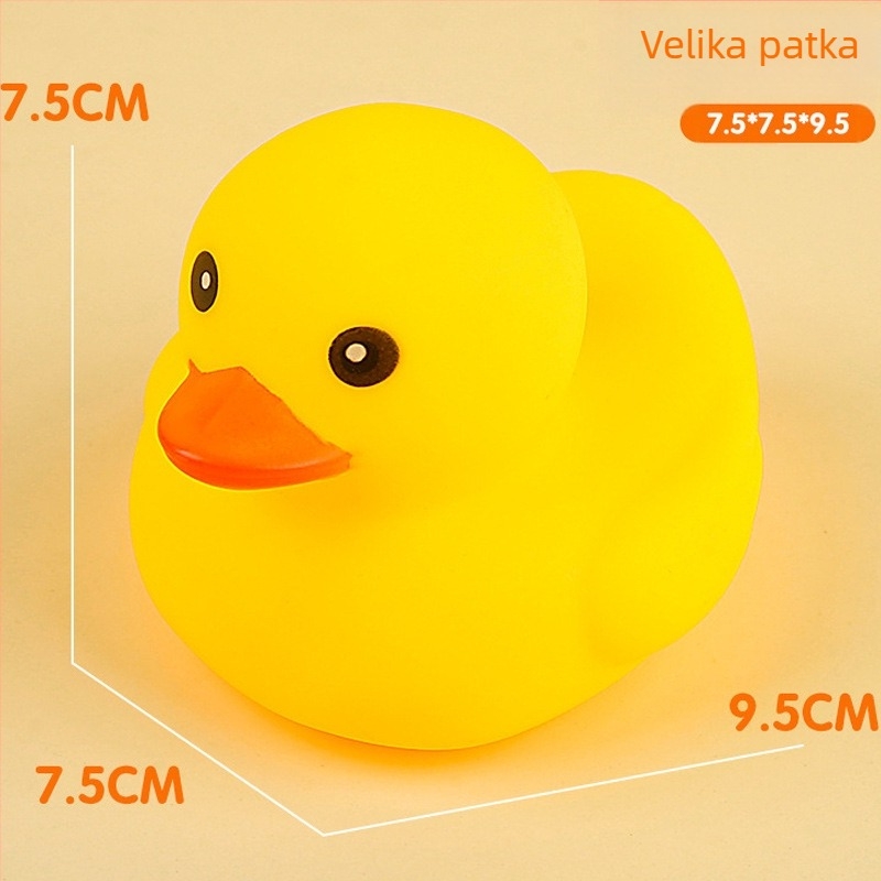 Vodena igračka Tongmeng: žuta patka sa zvukom, vinilni materijal, za kupanje i igru u vodi; uzrast 15–35