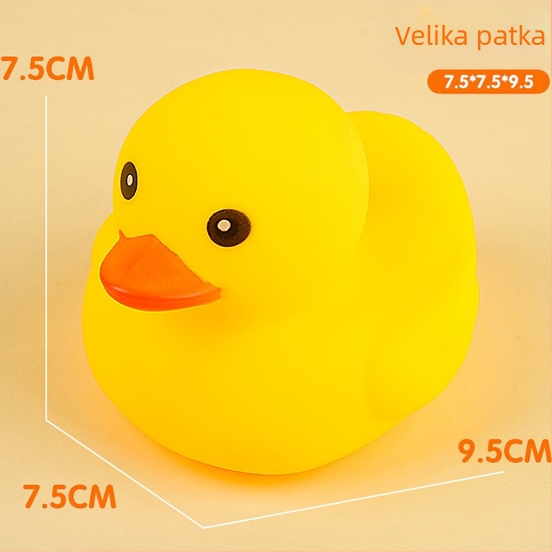 Vodena igračka Tongmeng: žuta patka sa zvukom, vinilni materijal, za kupanje i igru u vodi; uzrast 15–35