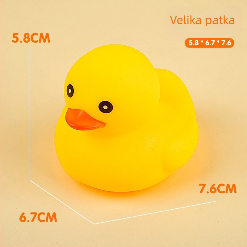 Vodena igračka Tongmeng: žuta patka sa zvukom, vinilni materijal, za kupanje i igru u vodi; uzrast 15–35
