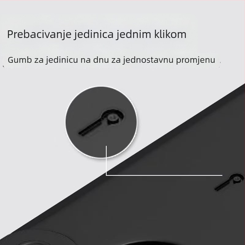 Tingman vaga za tjelesnu masnoću — USB punjenje ili baterija, jednostavan dizajn, mjeri težinu do 180 kg