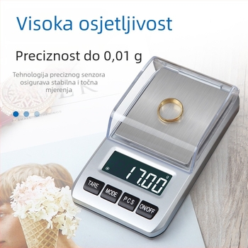 Changxie CX-288 Elektronička vaga za nakit, preciznost 0,01 g, raspon 0-1 kg
