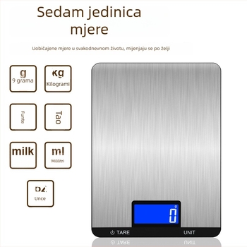 Changxie CX-518A Kuhinjska elektronička vaga, 10 kg kapaciteta, visoka preciznost za čaj i čaj s mlijekom