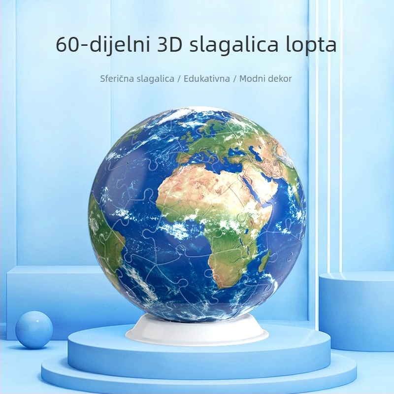 Trodimenzionalna slagalica kugla ukras (plastični materijal; višestruka upotreba; DIY mogućnost; prilagodljivo prema nacrtima)