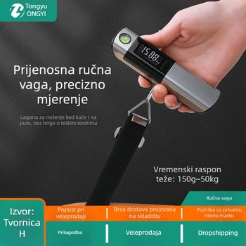 Prijenosna elektronička vaga za prtljagu s mjernom trakom – višenamjenska vaga za kupovinu i ribolov