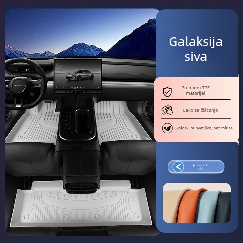 TPE prostirke za pod automobila za petosjedne modele, prugasti uzorak, marka Hesheng, prilagodljive