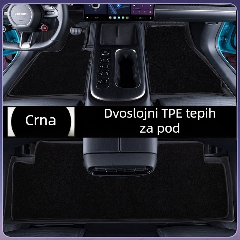 TPE prostirke za pod automobila za petosjedne modele, prugasti uzorak, marka Hesheng, prilagodljive