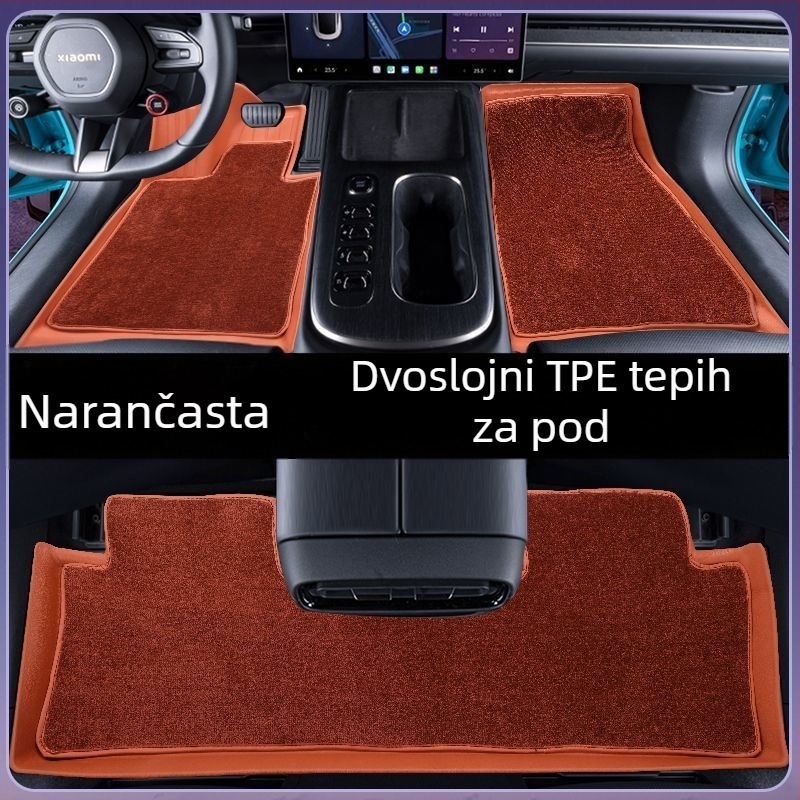 TPE prostirke za pod automobila za petosjedne modele, prugasti uzorak, marka Hesheng, prilagodljive