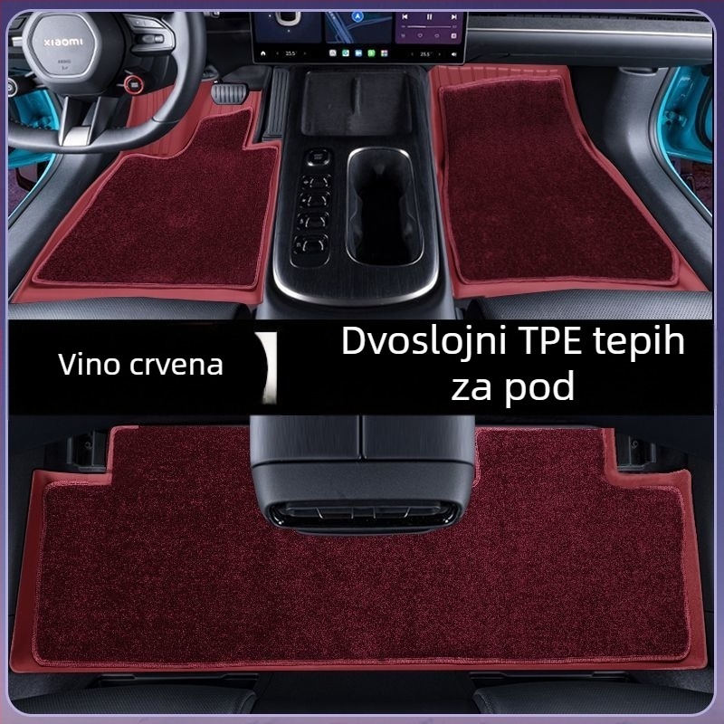 TPE prostirke za pod automobila za petosjedne modele, prugasti uzorak, marka Hesheng, prilagodljive