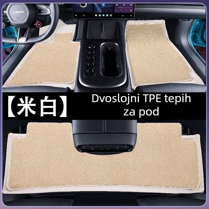 TPE prostirke za pod automobila za petosjedne modele, prugasti uzorak, marka Hesheng, prilagodljive