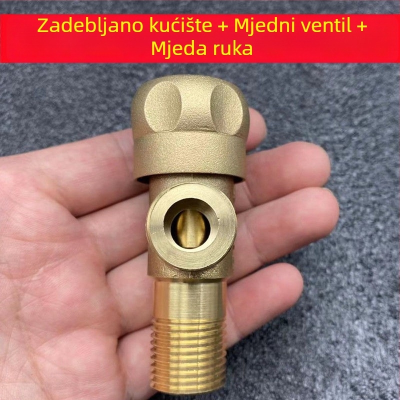Xin Shang Ba bakreni debeći kutni ventil s ulazom tople i hladne vode, zatvarač vode, produžen dizajn, prilagodba obrade