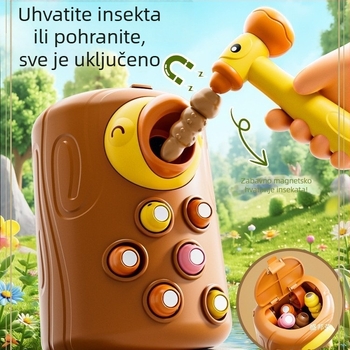 Plastična bebi igračka za 0–3 godine — interaktivne aktivnosti za razvoj koordinacije ruke i uma (vlačenje mrkve i Whack‑a‑Mole igra)