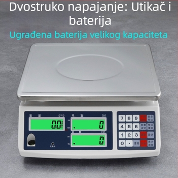 CHANGXIE CX-ACS Industrijska platformska vaga, elektronički mjerni uređaj za precizno brojanje u gramima, kompaktna vaga