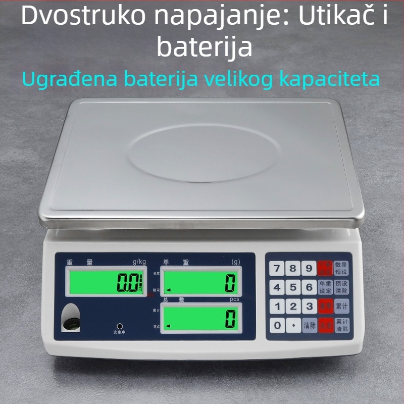 CHANGXIE CX-ACS Industrijska platformska vaga, elektronički mjerni uređaj za precizno brojanje u gramima, kompaktna vaga