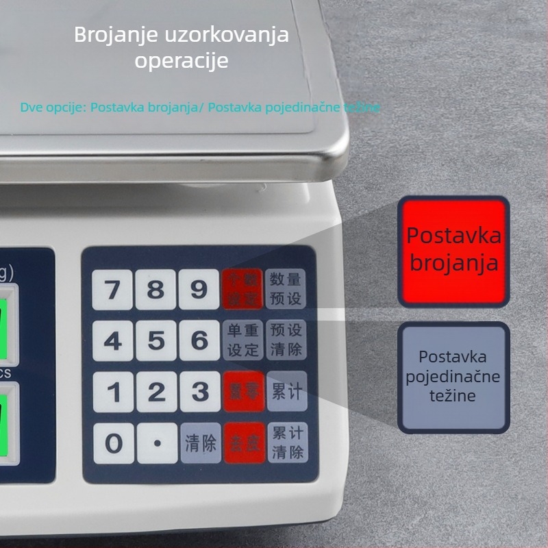 CHANGXIE CX-ACS Industrijska platformska vaga, elektronički mjerni uređaj za precizno brojanje u gramima, kompaktna vaga